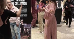 قفطان مغربي (باللون الوردي )يتألق في متحف فيرجينيا للتاريخ والثقافة